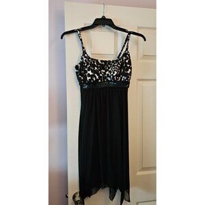 En Focus Studio Womens Babydoll Sequin Handkerchief Dress 8 Wedding Guest Y2K